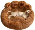 Giant Bear Paw Plush Dog Bed — Ultra-Fluffy Donut Sofa